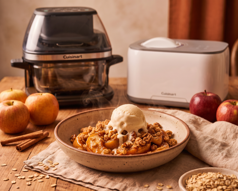 Apple Crumble with Vanilla Ice Cream